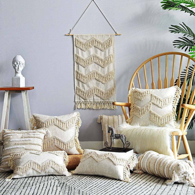 Boho Style cushion cover 30x50cm/45x45cm Cotton pillow cover