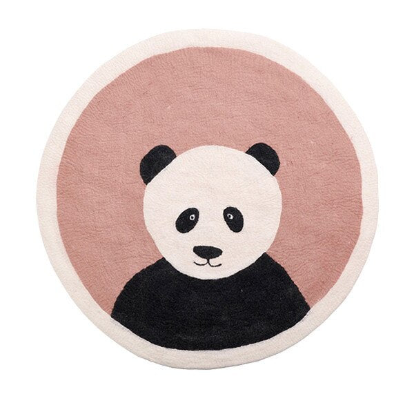 Cartoon Round animals printed Thickened Anti-fall Mat Bedroom