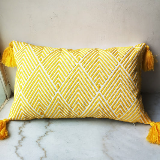 30x50cm Cushion Cover Yellow Arrow Geometric Embroidery Pillow Case