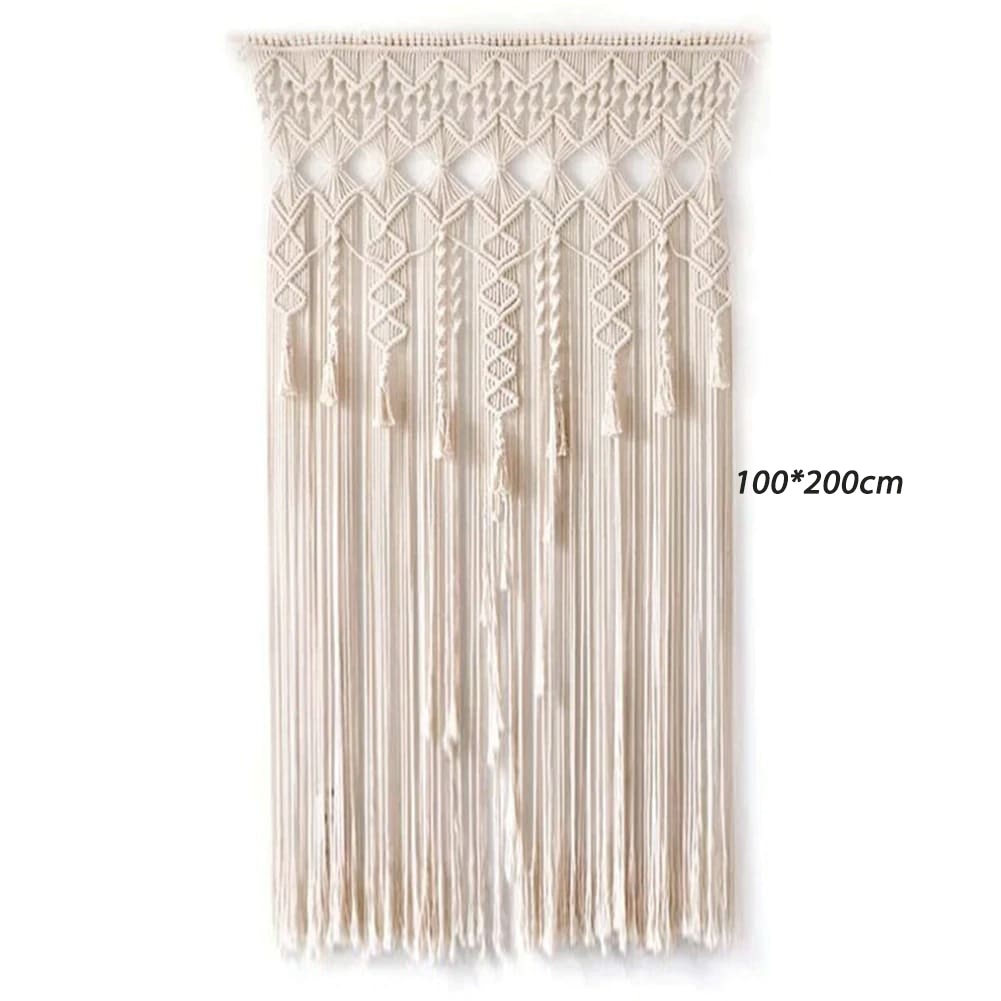 Hand-woven Macrame Cotton Door Curtain Boho Decoration