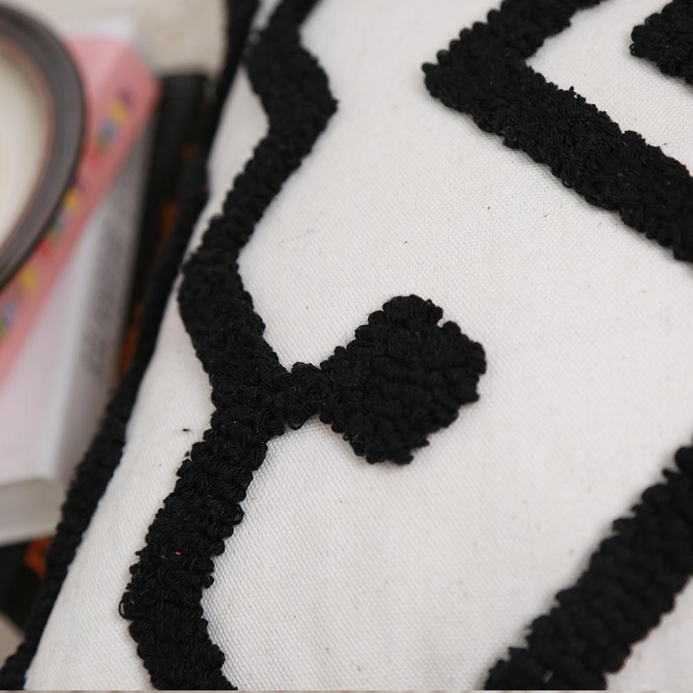 Black White Geometric decorative cushion cover 45x45cm/30x50cm