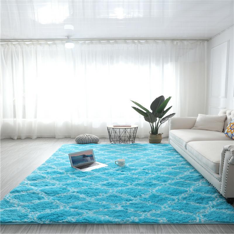 Silk wool pattern long hair washable carpet