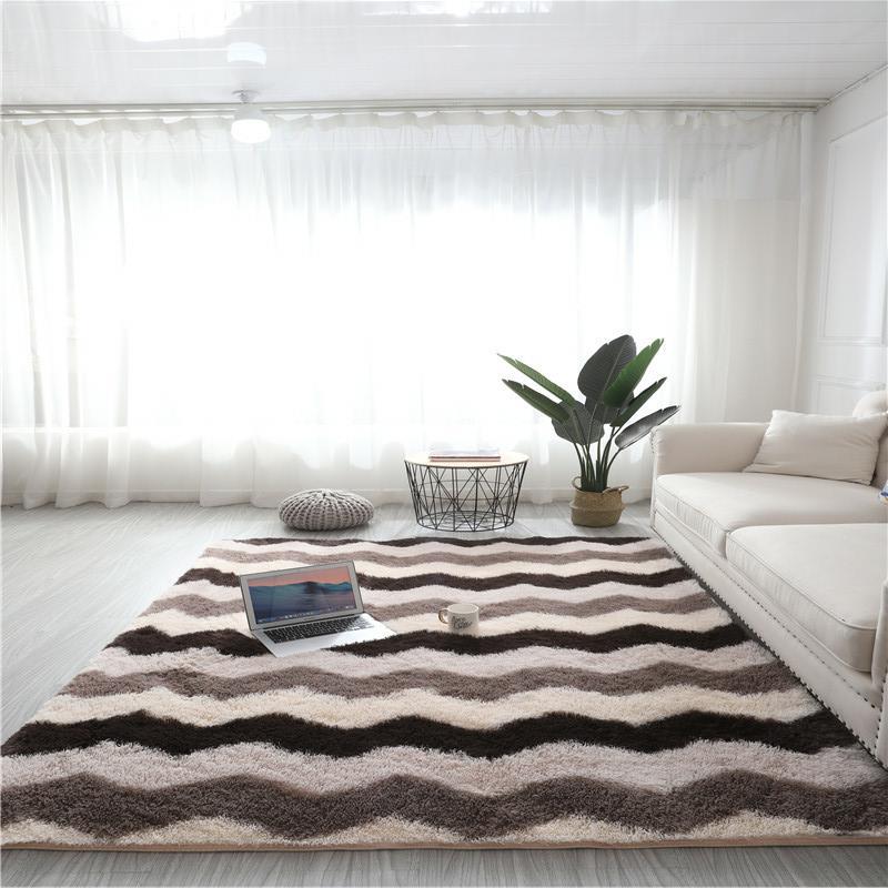 Silk wool pattern long hair washable carpet