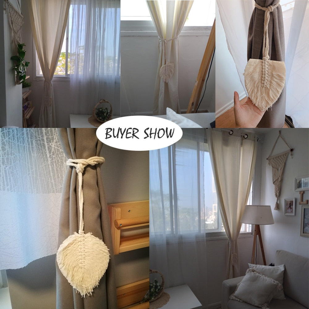 Macrame Curtain Tiebacks Boho Home Decor Curtain